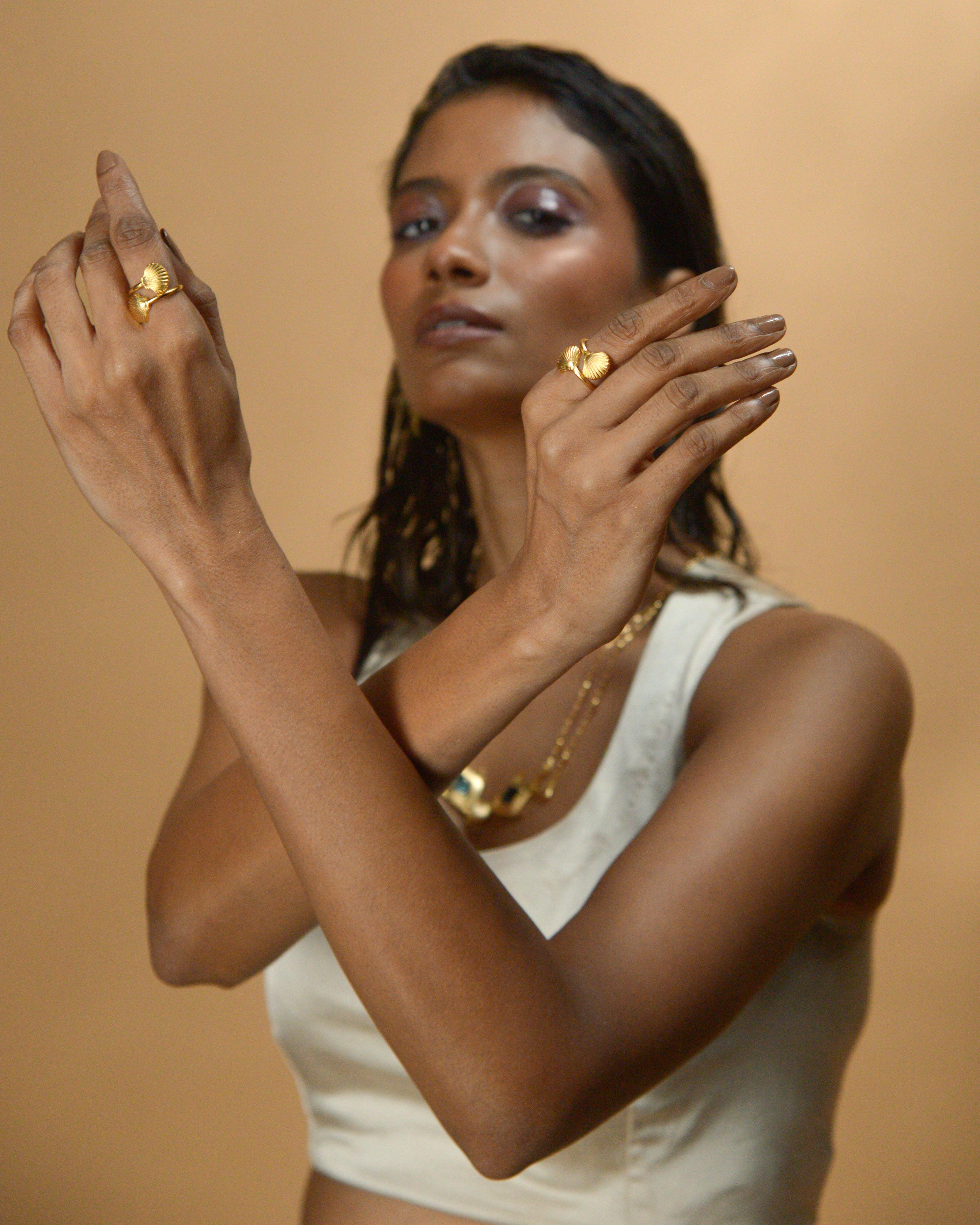 Seashell Overlap Ring